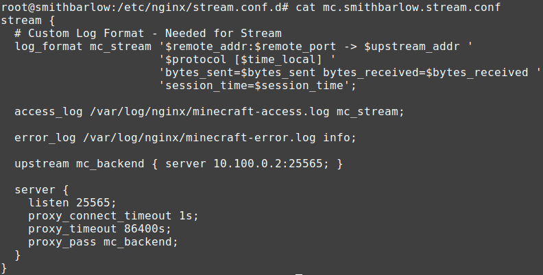 Nginx Stream Config